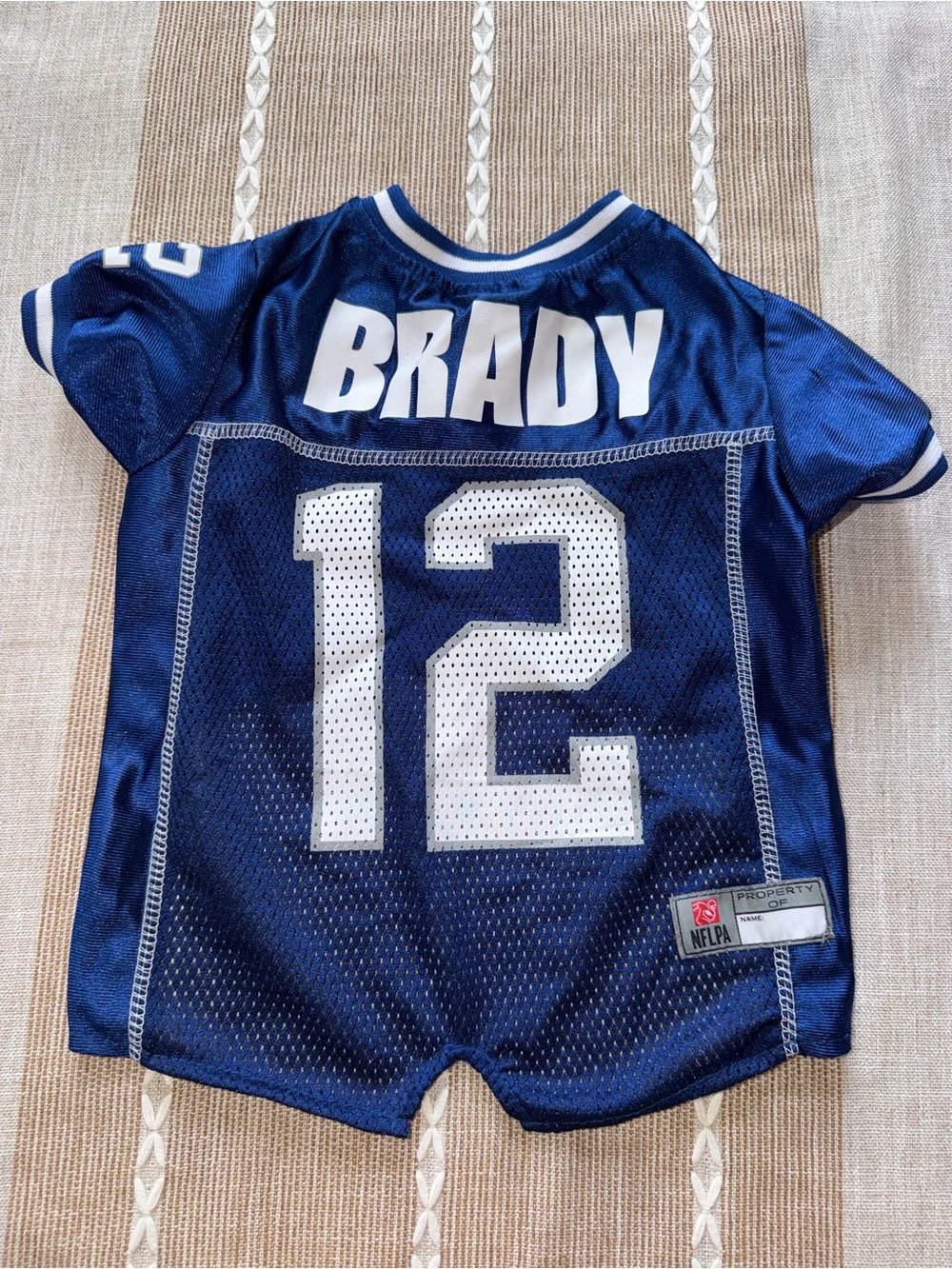 NFL Navy Blue BRADY #12 Dog Jersey Patriots